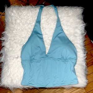 Teal halter top size: women’s small brand: Gilly Hicks/Hollister